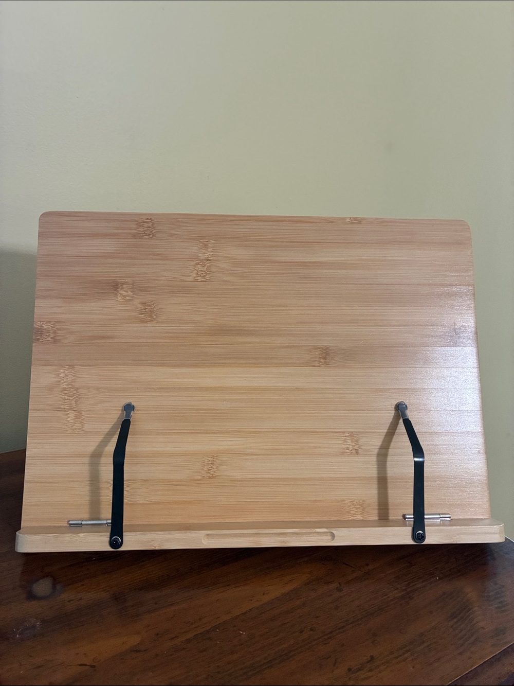 Adjustable Bamboo Book/Tablet  Stand (15”x11”)